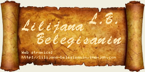 Lilijana Belegišanin vizit kartica